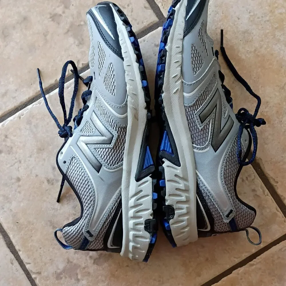 New Balance Men’s Gray/Blue/Black Low Top Mesh Lace-Up Athletic Sneakers
